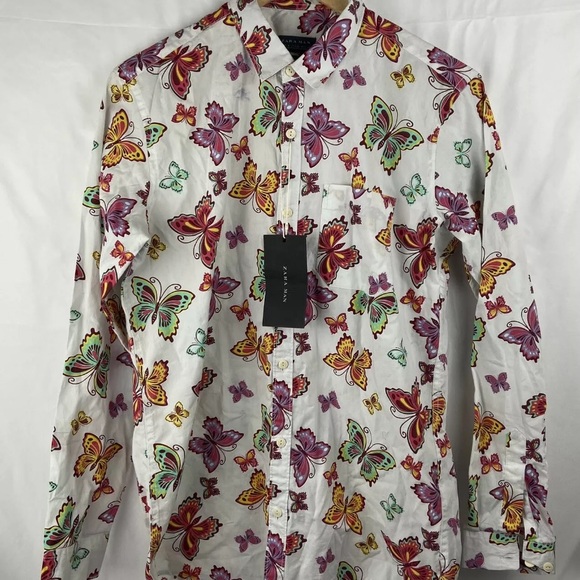 Zara Other - NWT Zara Men's Butterflies Print Shirt Sz Large